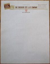 Beer 1940s East Liverpool, OH Ohio Letterhead, Crockery City, Webber's Ale Lager picture
