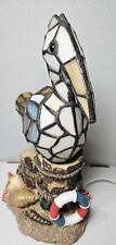 VTG  Tiffany-Style Stained Glass Pelican Sea Bird Table Lamp by Collections, ETC picture