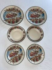🐻 Boyd's Bears Bearware Set of 6 Dinner Salad Plates & Bowls 2001 - EXCELLENT picture