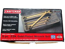 2003 Craftsman 22K Gold Plated 5pc Collectors Wrench Set Limited Edition picture