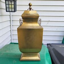 Large brass MCM BRASS vase W/ Lid Chinese Mid Century Modern (Or Lamp Base) picture