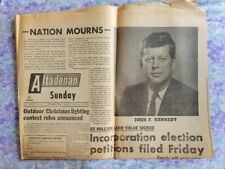John F. Kennedy JFK Assassinated November 1963 Original Newspaper NATION MOURNS picture