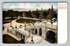 Albany NY-New York, Aerial Grand Staircase, Antique Vintage Souvenir Postcard picture