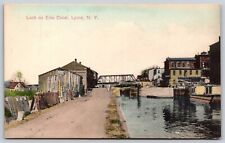 Postcard Lock on Erie Canal, Lyons NY U147 picture