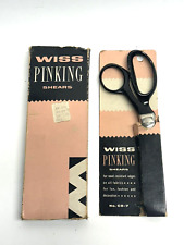 Vintage Original Box WISS Pinking Shears Scissors Sewing C B 7 CB7 USA 7 1/2