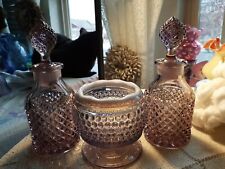 Vintage Westmoreland Purple Lilac English Hobnail & Jar Perfume Vanity GORGEOUS picture