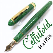 Platinum Special Edition Celluloid Jade color Gold Trim 14K Fountain Pen picture