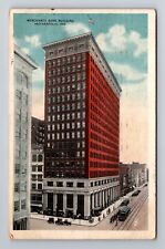 Indianapolis IN-Indiana, Merchants Bank Building, Antique, Vintage Postcard picture
