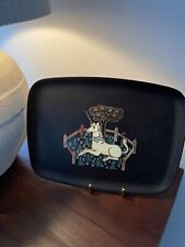 Vtg 1950's UNICORN Rests in a Garden Serving Tray Couroc California USA READ picture