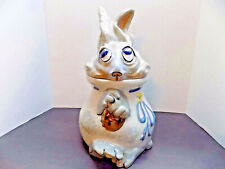 RARE LOUISVILLE STONEWARE COOKIE JAR Precious Peepers RABBIT EASTER BUNNY USA picture
