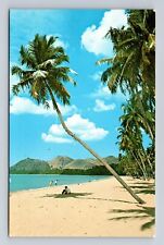 Puerto Rico, Anasco's Public Beach, Sunbathing, Antique Vintage Postcard picture