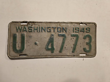 1949 Washington License Plate #U-4773-Vintage Rare Man Cave - Decor - Garage picture