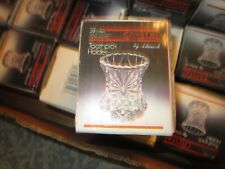Vintage 1988 over 24% Lead Crystal Toothpick Holder by Artmark 2 ¼ Fancy Holiday picture