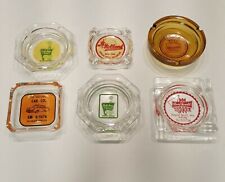 Lot Of 6 Vintage Glass Ashtrays Holiday Inn Ice Cream Cab Motel Northwold Autel picture