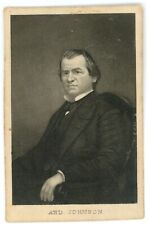 CIRCA 1870'S Scarce CDV Featuring Etching of President Andrew Johnson In Chair picture