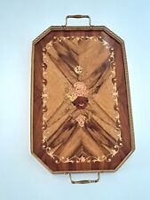ANTIQUE FRENCH TRAY MARQUETRY Inlaid Various types rare wood Rosewood Mahogany picture