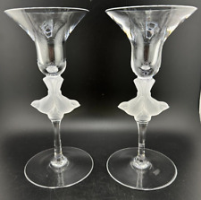TOYO SASAKI CRYSTAL PAIR OF WINGS CANDLESTICK HOLDERS picture