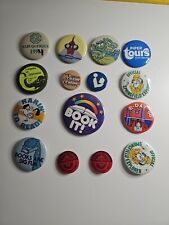 Vintage 80s Pinback Buttons Smokey, Book It, Reading picture