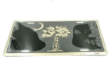 South Carolina Black/Gold Palmetto Moon Aluminum Car License Plate Tag picture