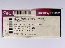 Neil Young & Crazy Horse Ticket LG Arena Complete Birmingham 11th June 2013 picture