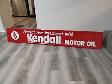 c.1970s Original Vintage Kendall Motor Oil Sign Metal Horizontal Gas Station  picture