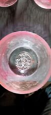 Kosta Boda Pink Swirl Art Glass Bowl UHV Serpent Mark HeavyKosta Boda Pink Swirl picture