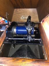 Antique Edison Amberola 30 Blue Cylinder Record Player Phonograph picture