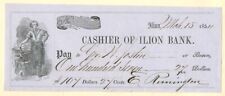 Ilion Bank check signed by E. Remington II or Jr. - Founder of Remington and Son picture