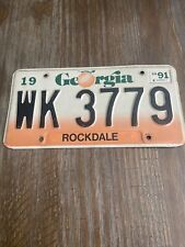 vintage georgia license plate ‘91 Rockdale picture