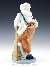 Lladro Figurine SANTA'S BUSIEST HOUR SANTA CLAUS WITH CLOCK #5711 Retired Mint picture