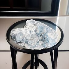 Natural 304g Ice Blue Snowball Heaven Celestite Cluster Geode Soothing Relaxing picture