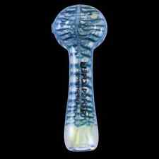Chameleon Glass Ash Catcher Hand Pipe w/ Blue Wrap and Rake picture