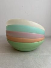 Tupperware Bowls 6” Pastel Fruit Berry Dessert Bowls #155 1960s Lot Of 5 picture