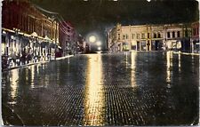 Main Street on Rainy Night, Ripon, Wisconsin - 1909 Divided Back Postcard picture