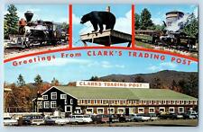 c1950's Greetings From Clark's Trading Post View Lincoln New Hampshire Postcard picture