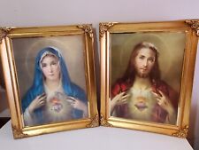 VTG Images of the Sacred Heart of Jesus and Immaculate Heart of Mary, GORGEOUS picture