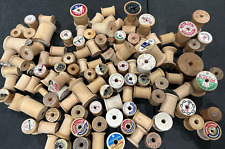15 Vintage wood spools, various sizes picture