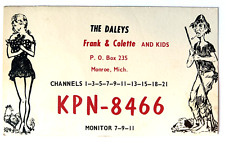 CB Radio Call Sign Ham Radio VTG Postcard KPN-8466 The Daleys Monroe MI 1950/60s picture