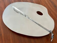 NIMA OBEROI LUNARES San Francisco ARTIST PALETTE CHEESE PLATE / KNIFE new in box picture