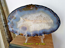 BIGGEST Brazilian Geode Slab w/ Natural Multi Color Agate * 19x10x1