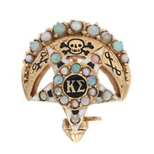 Antique Kappa Sigma Badge - 14k Gold Opals Pearls 1905 Fraternity Greek Society picture