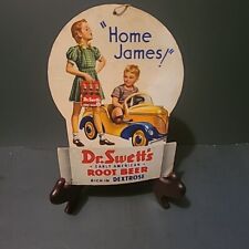 1940's Dr Swett's Root Beer Soda Cardboard Sign picture