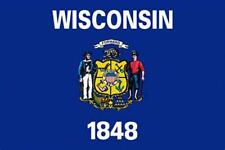 large WISCONSIN  3X5 STATE FLAG banner signs FL238 Polyester double sided new picture