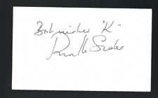 Prunella Scales signed 3x5 card noted British Actress Fawlty Towers picture