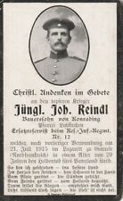 German WW 1 - Soldier Death Card * ORIGINAL *     Infantry   Regt  1915 picture