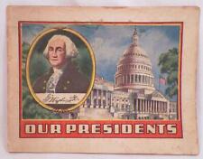 Vintage Advertising Booklet Our Presidents Nervine Alka Seltzer Pain Pills Paper picture