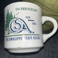 VTG Chicago OSA Owasippe Scout Reservation Camp 1983  5 Yr Ann  Coffee Mug 3.25” picture