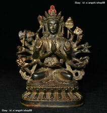 7 Old Tibet Buddhism Bronze Gilt 18 Hands Maha Cundi Mother Buddha Buddha Statue picture