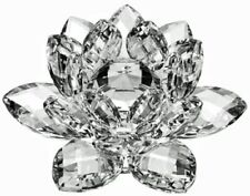 100mm/4'' Home Wedding Decor Glass Crystal Lotus Flower Feng Shui Paperweight picture