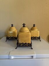 ARTIMINO TUSCAN COUNTRYSIDE YELLOW CANISTER SET picture